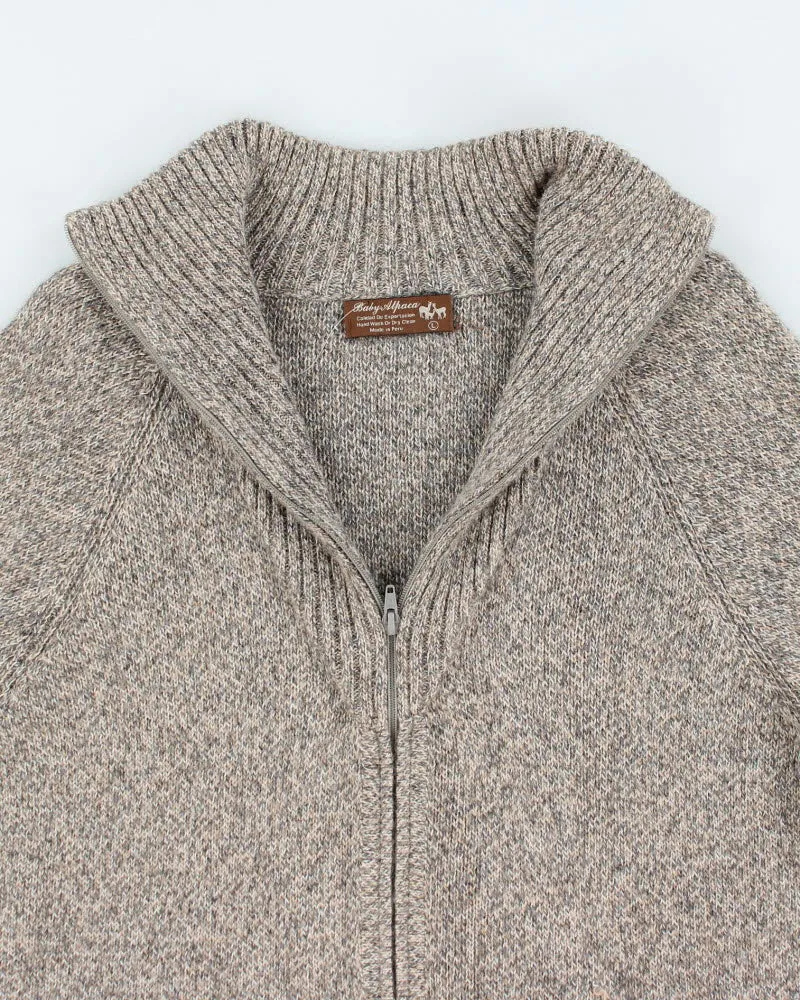 Alpaca Grey Zip-up Jumper - L sold by Rokit product image thumbnail 3
