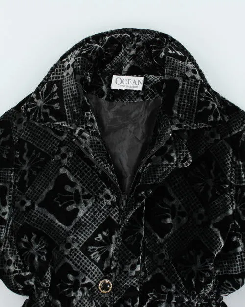 Y2k 00 Ocean Velour Puffer Jacket - L sold by Rokit product image thumbnail 3