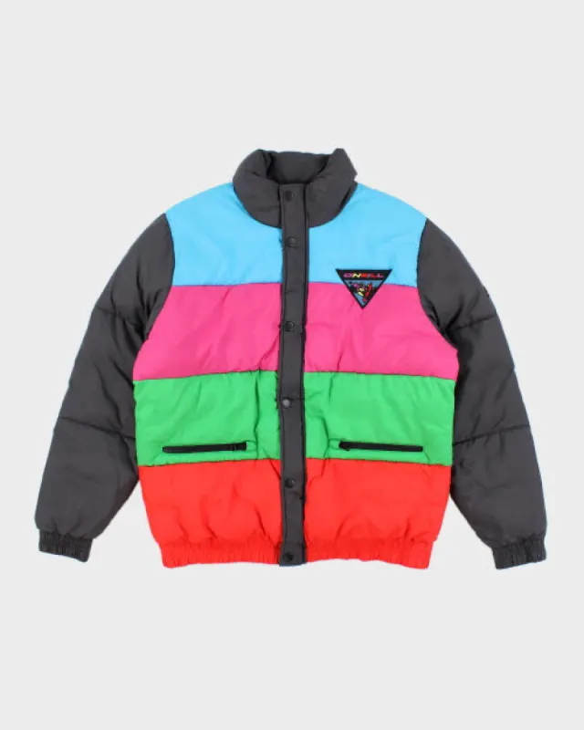 Vintage 90's O'Neil Multi Coloured Puffer Jacket - L sold by Rokit