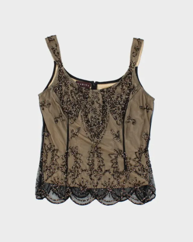 Marina Beaded Cami Top - S sold by Rokit