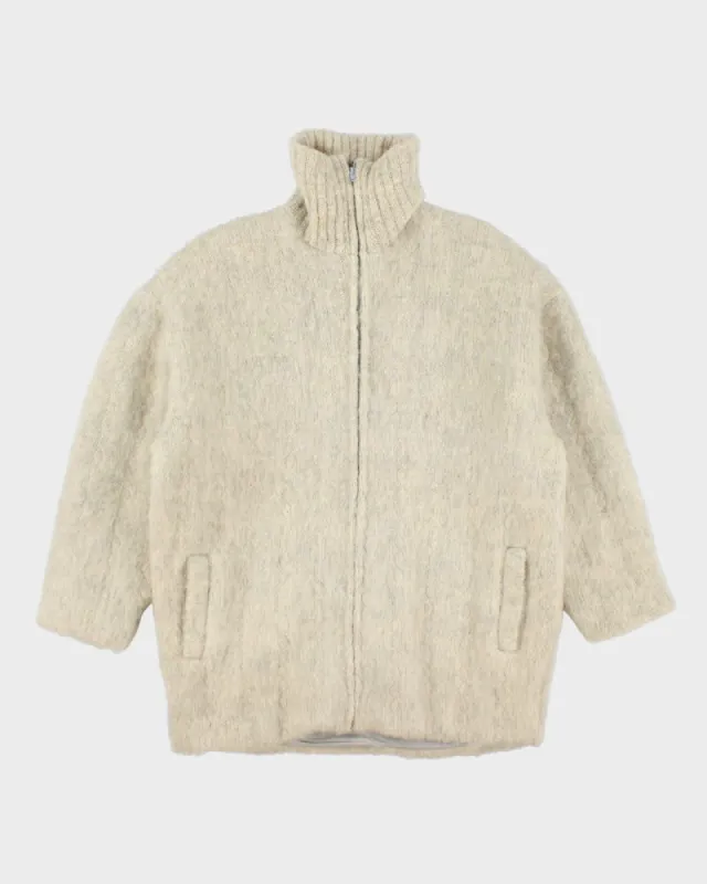 Vintage Tundra Wool Zip-up Jumper - M sold by Rokit