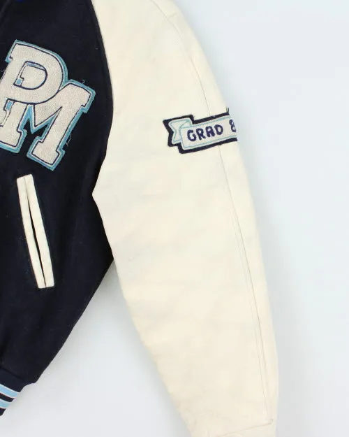 Vintage 80's Embroidered College Leather Varsity Jacket - M sold by Rokit product image thumbnail 4