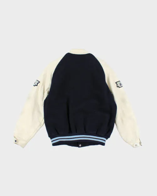 Vintage 80's Embroidered College Leather Varsity Jacket - M sold by Rokit product image thumbnail 2