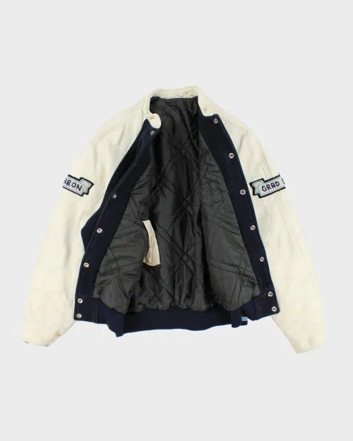 Vintage 80's Embroidered College Leather Varsity Jacket - M sold by Rokit product image thumbnail 5