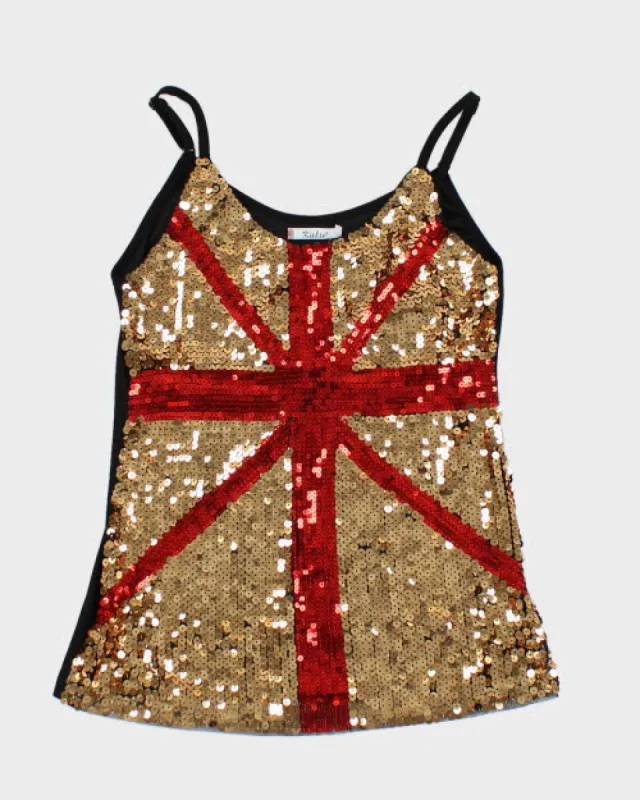 Y2k 00s Sequin Union Jack Cami - XS sold by Rokit
