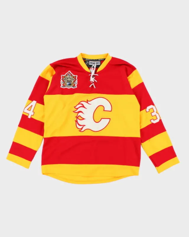 Vintage 90's Calgary Flames NHL Oversized Hockey Jersey - L sold by Rokit