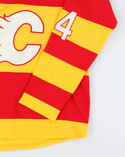 Vintage 90's Calgary Flames NHL Oversized Hockey Jersey - L sold by Rokit product image thumbnail 4
