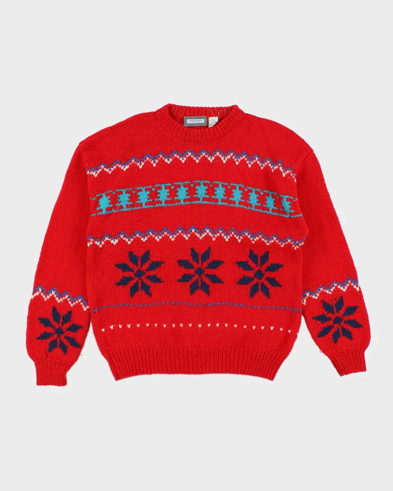 Vintage Wool Christmas Jumper - L sold by Rokit