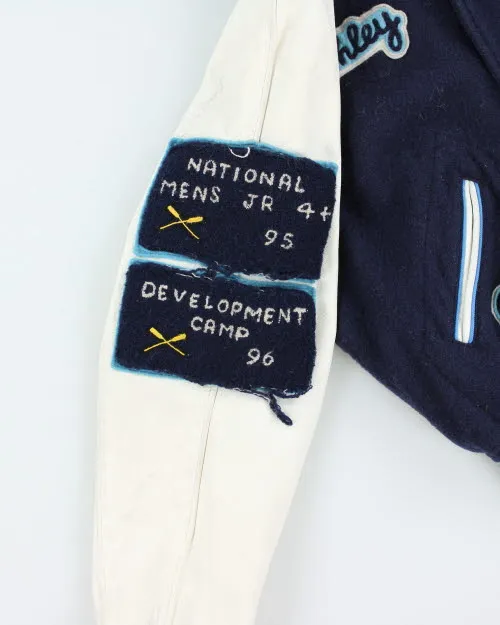 Vintage 80's Embroidered Leather Varsity Jacket - M sold by Rokit product image thumbnail 5