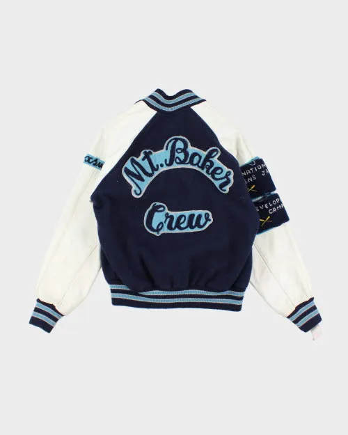 Vintage 80's Embroidered Leather Varsity Jacket - M sold by Rokit product image thumbnail 2