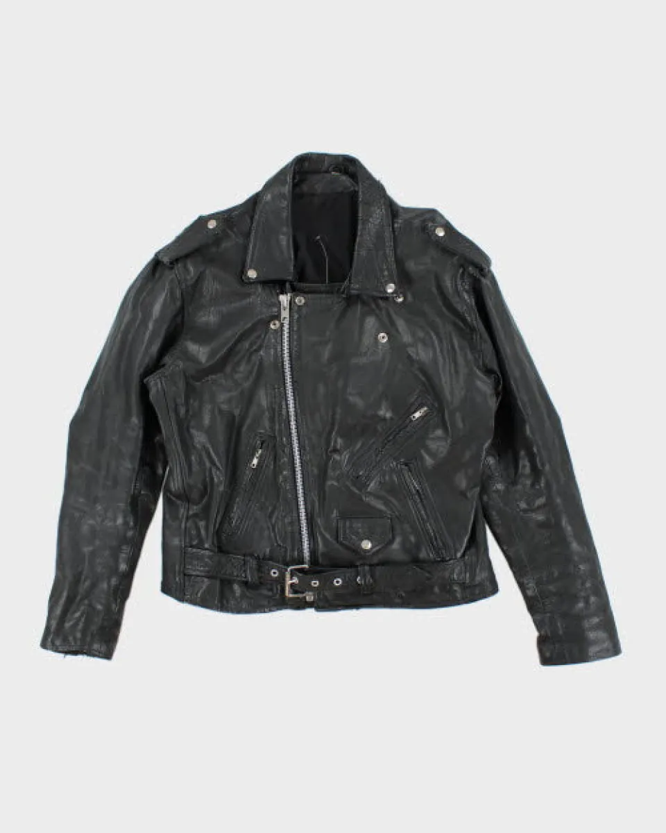 Vintage Men's Heavyweight Leather Biker Jacket - L sold by Rokit