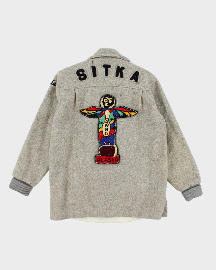 Vintage 80's Heavyweight Embroidered Bowling Varsity Jacket - M sold by Rokit product image thumbnail 2