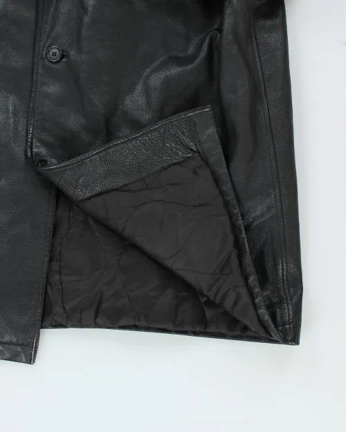 Vintage Men's GAP Heavyweight Button Up Leather Jacket - XL sold by Rokit product image thumbnail 5