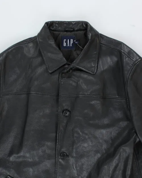 Vintage Men's GAP Heavyweight Button Up Leather Jacket - XL sold by Rokit product image thumbnail 3