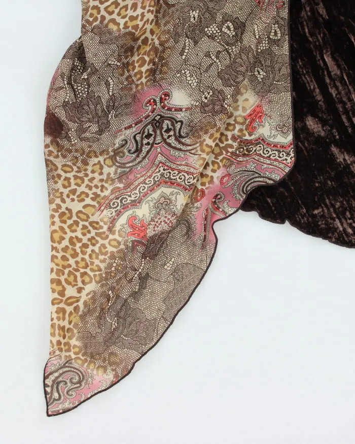 Y2k 00s Option Elle Velvet Paisley Pattern Cami - L sold by Rokit product image thumbnail 4