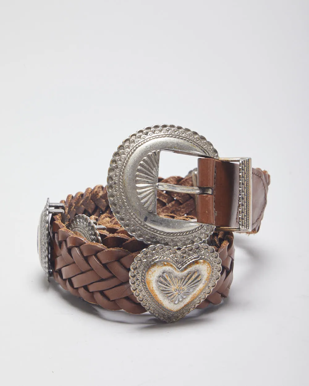 Vintage Brighton Braided Leather Belt - One Size sold by Rokit