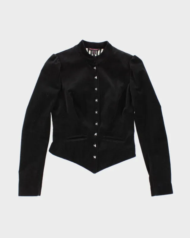 Y2k 00s Betsey Johnson Velour Jacket - XS sold by Rokit