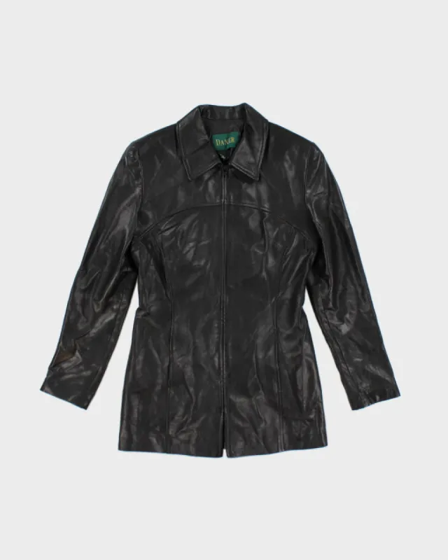 Danier Black Leather Jacket - M sold by Rokit