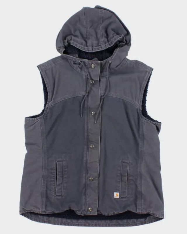 Vintage Carhartt Workwear Hooded Quilted Gilet - L sold by Rokit