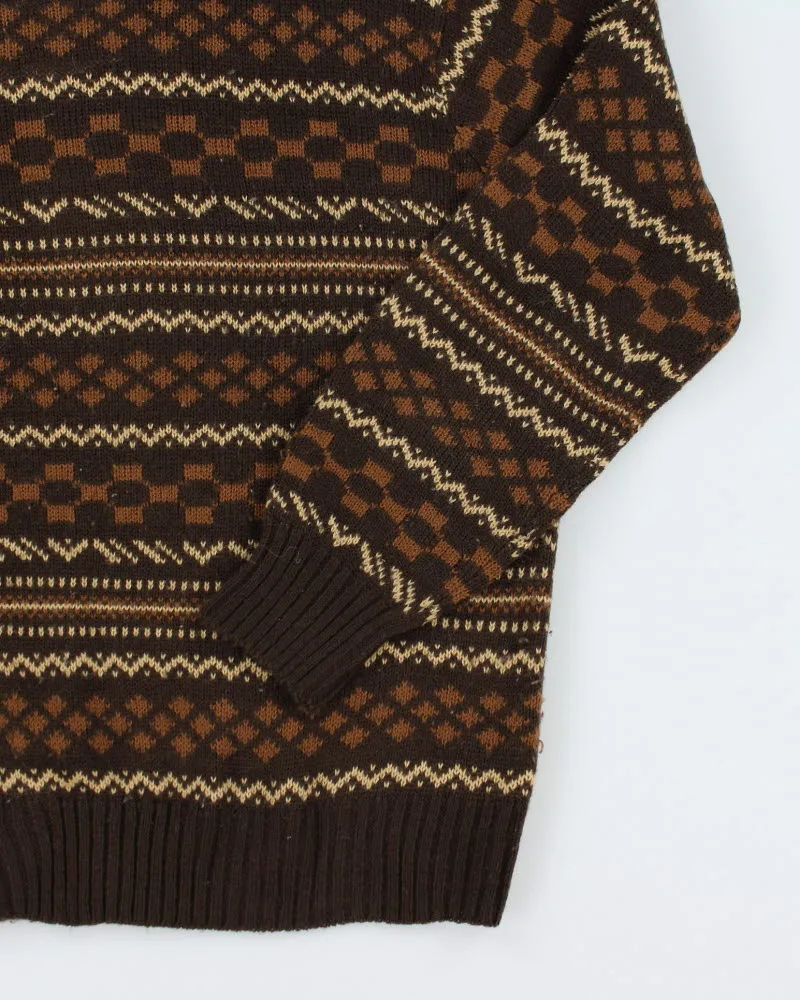 Vintage Joseph Laurin Brown Knit Jumper - L sold by Rokit product image thumbnail 4