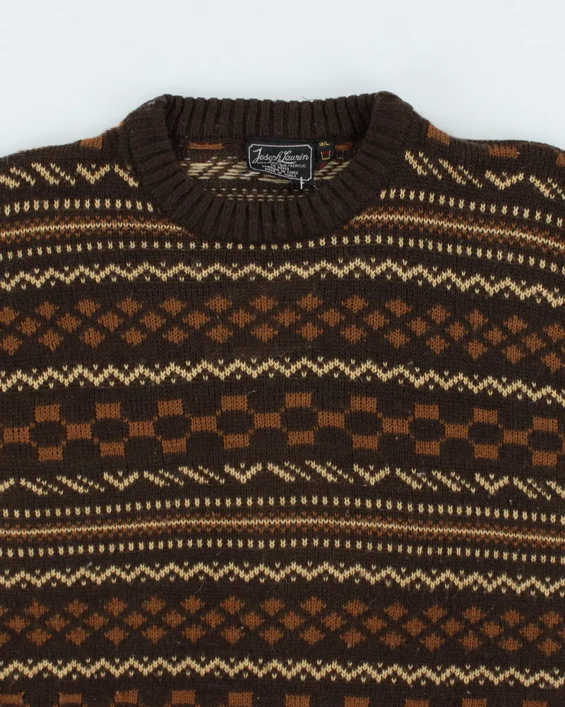 Vintage Joseph Laurin Brown Knit Jumper - L sold by Rokit product image thumbnail 3