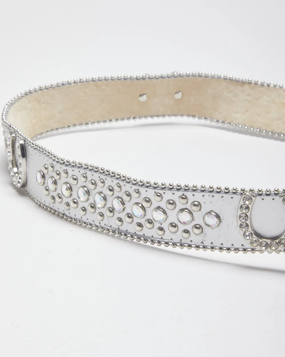 Y2k 00s Leather Rhinestone Western Belt - W36-40 sold by Rokit product image thumbnail 3