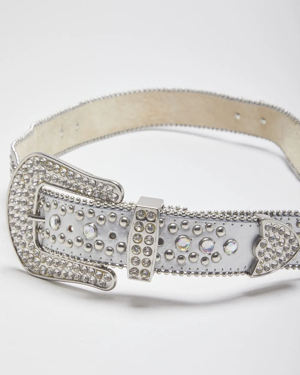 Y2k 00s Leather Rhinestone Western Belt - W36-40 sold by Rokit product image thumbnail 4