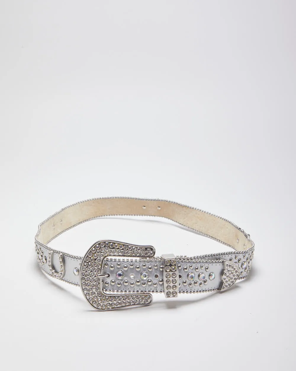 Y2k 00s Leather Rhinestone Western Belt - W36-40 sold by Rokit product image thumbnail 2