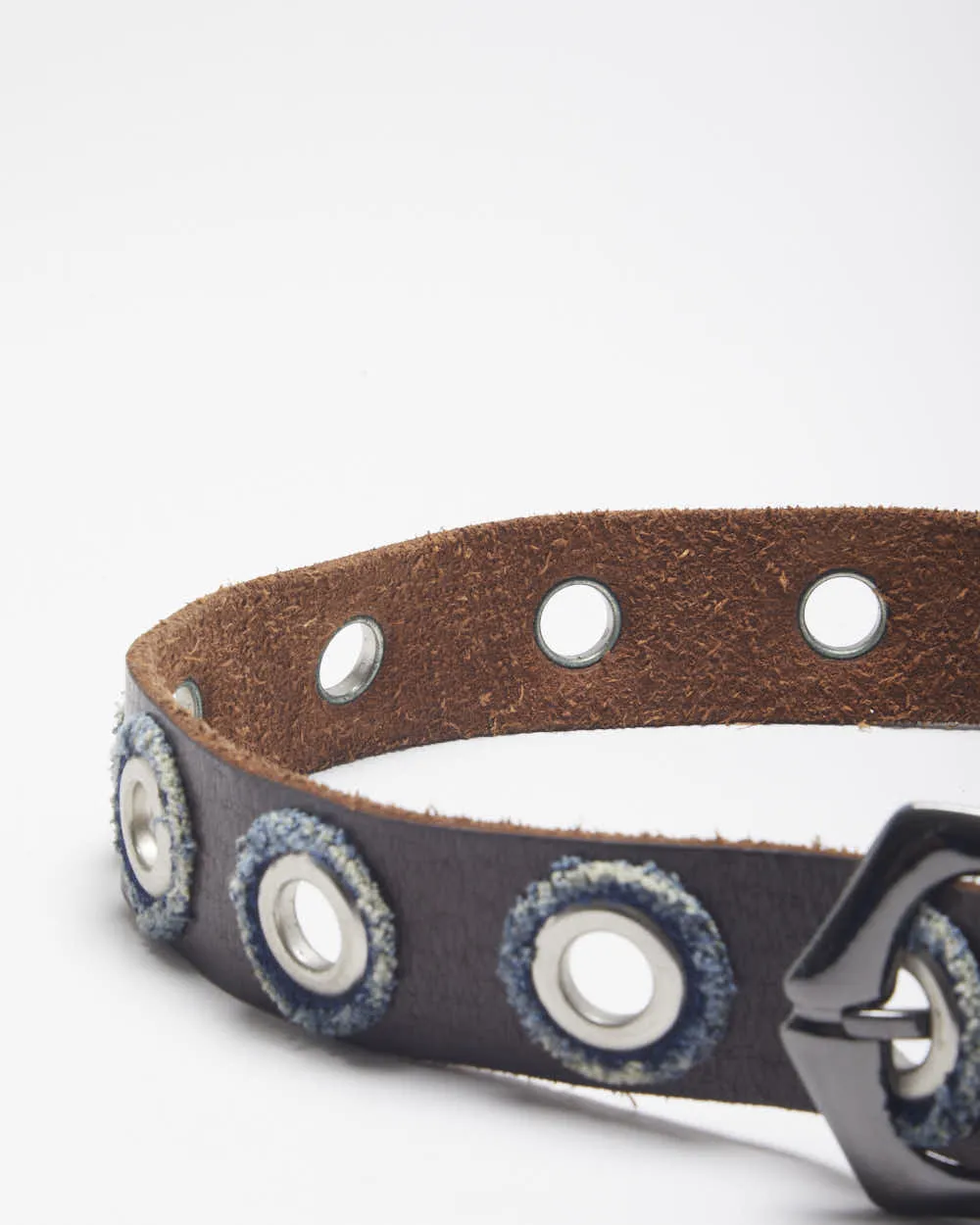 Vintage Leather Denim Eyelet Belt - W6-W39 sold by Rokit product image thumbnail 3