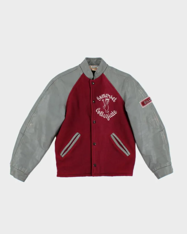 Vintage 80's Heavyweight Somerset Collegiate Embroidered Varsity Jacket - S sold by Rokit