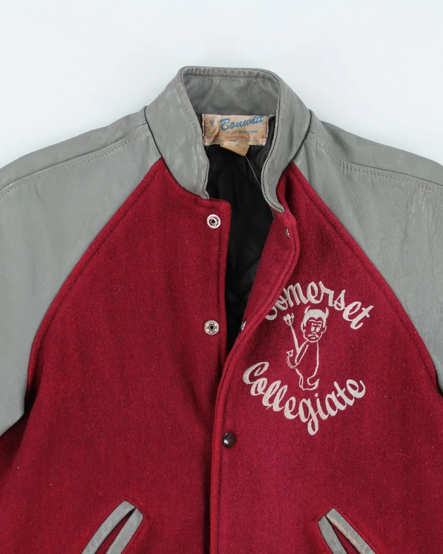 Vintage 80's Heavyweight Somerset Collegiate Embroidered Varsity Jacket - S sold by Rokit product image thumbnail 3