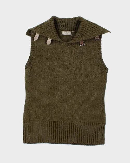 Y2k 00s Wool Sleeveless Knit Top - M sold by Rokit