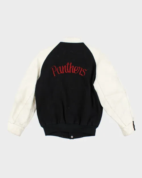 Vintage 80's Panthers Embroidered Leather Varsity Jacket - M sold by Rokit product image thumbnail 2