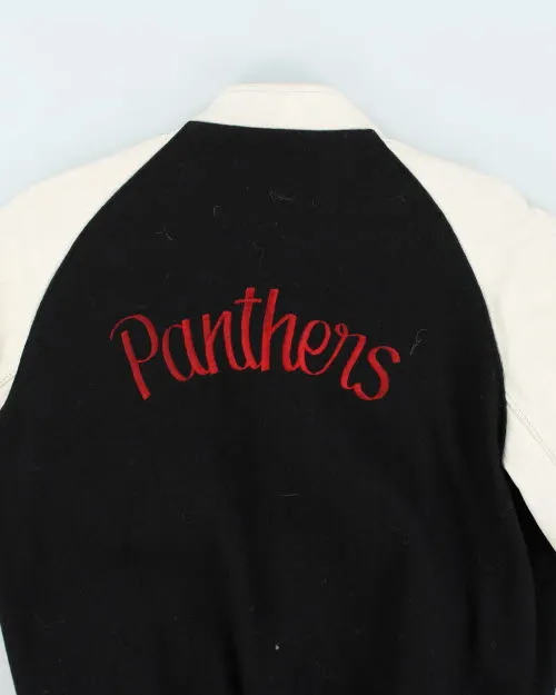 Vintage 80's Panthers Embroidered Leather Varsity Jacket - M sold by Rokit product image thumbnail 5