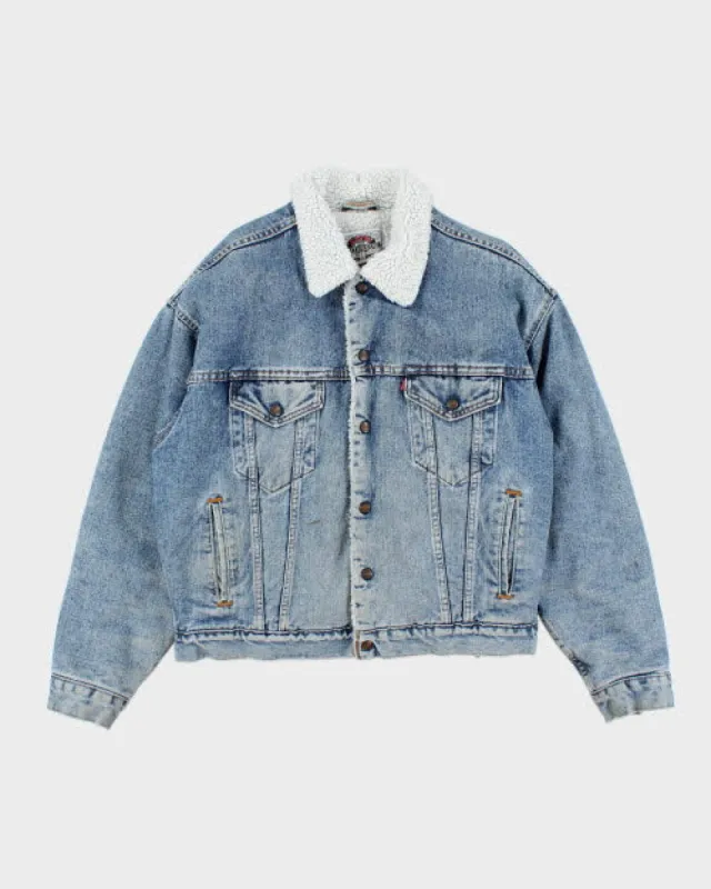 Vintage 90's Levi's Denim Sherpa Lined Jacket - M sold by Rokit
