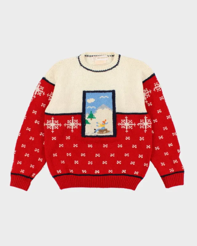 Vintage Braemae Wool Christmas Jumper - S sold by Rokit