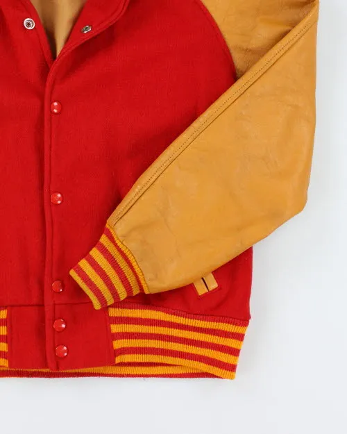 Vintage 70's Heavyweight Leather Varsity Jacket - M sold by Rokit product image thumbnail 4