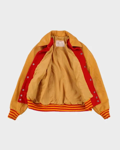 Vintage 70's Heavyweight Leather Varsity Jacket - M sold by Rokit product image thumbnail 5