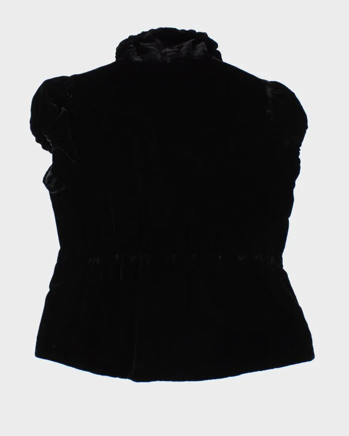 Armani Exchange Velvet Button-up Top - M sold by Rokit product image thumbnail 2