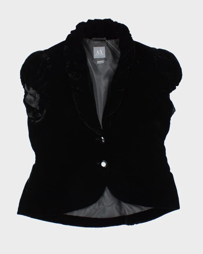 Armani Exchange Velvet Button-up Top - M sold by Rokit