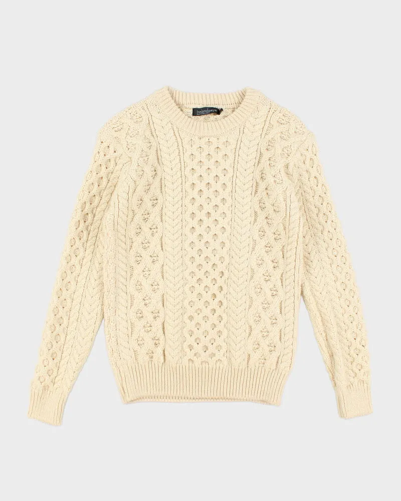 Vintage Irelands Eye Wool Aran Knit Jumper - XS sold by Rokit