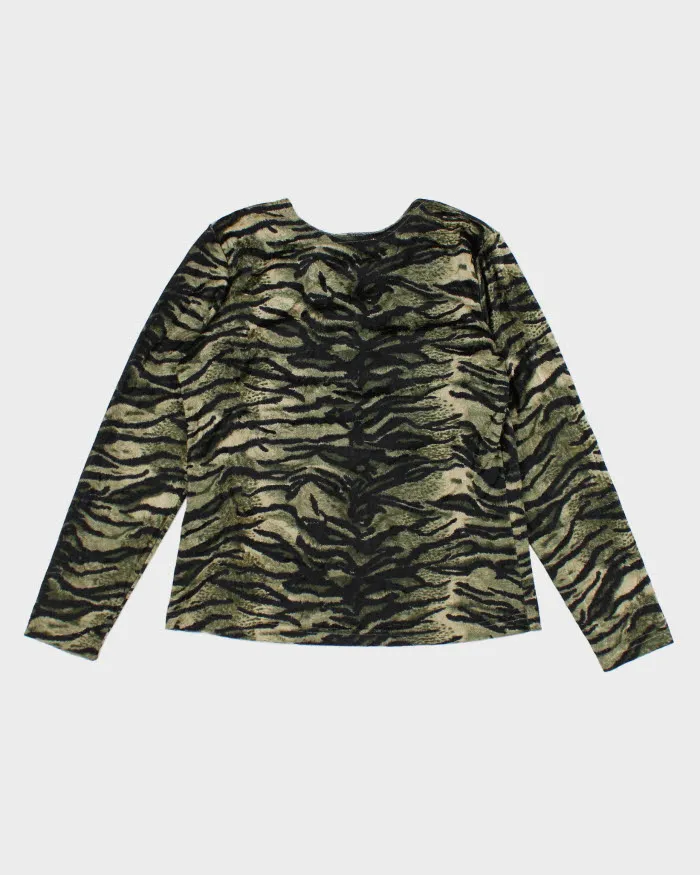 Deadstock Jessica Animal Print Velour Top - M sold by Rokit product image thumbnail 2