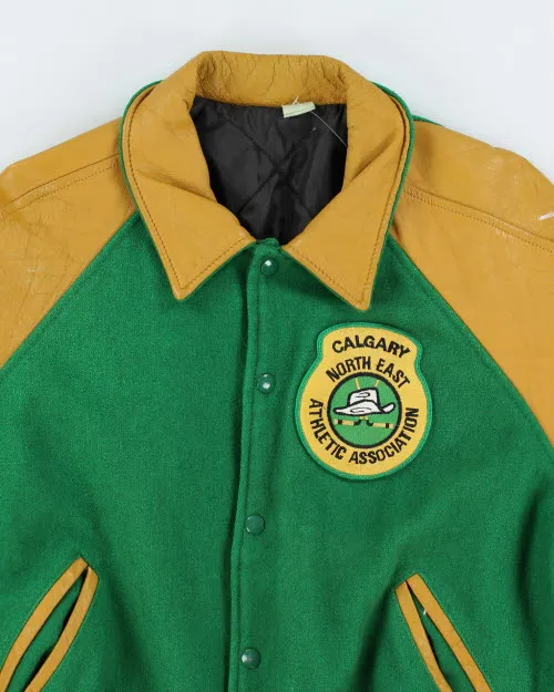 Vintage 80's Calgary Hockey Embroidered Varsity Jacket - L sold by Rokit product image thumbnail 3