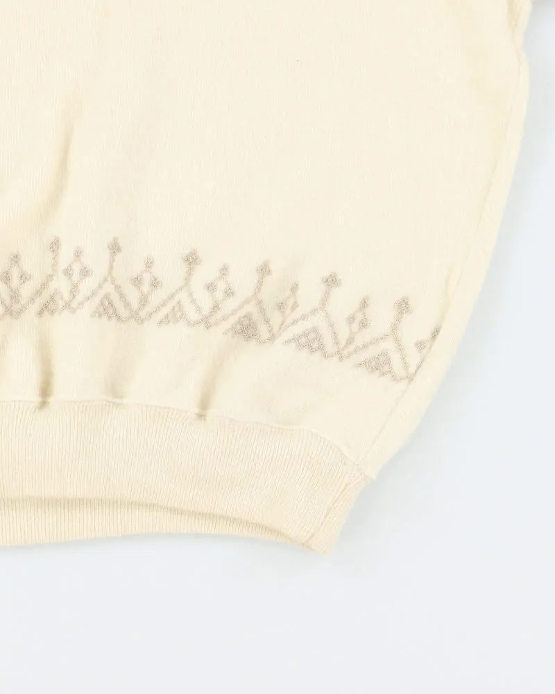 Vintage Wool Blend Cream Jumper - L sold by Rokit product image thumbnail 4