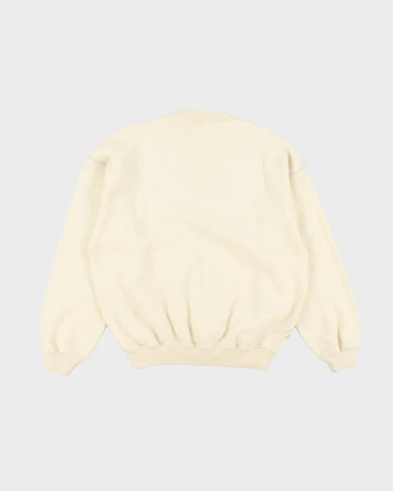 Vintage Wool Blend Cream Jumper - L sold by Rokit product image thumbnail 2