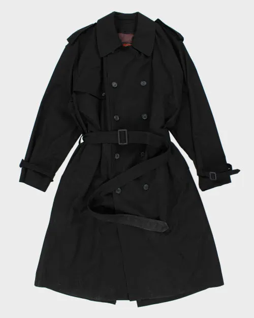 Vintage Moores Black Trench Coat - L sold by Rokit