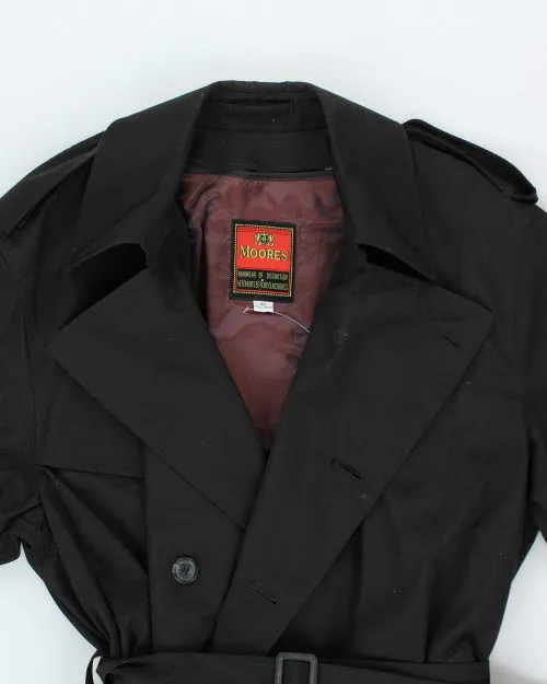 Vintage Moores Black Trench Coat - L sold by Rokit product image thumbnail 3