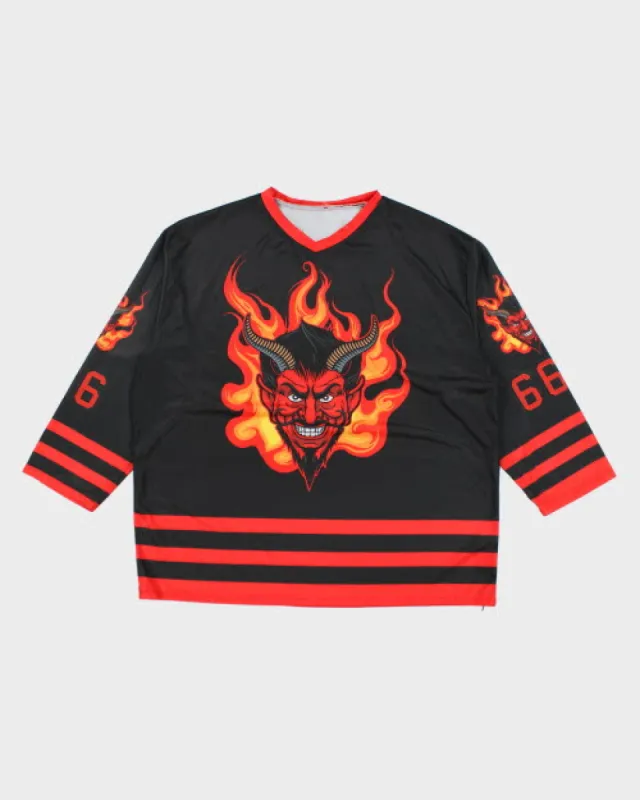 Vintage 2000's Satan Graphic Longsleeve Jersey - XXL sold by Rokit