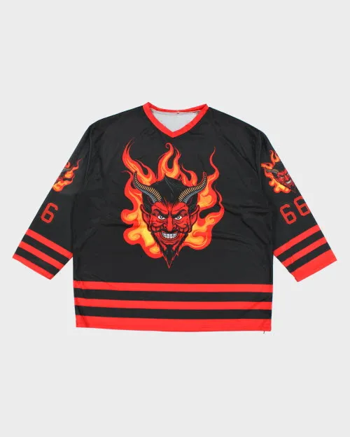 Vintage 2000's Satan Graphic Longsleeve Jersey - XXL sold by Rokit