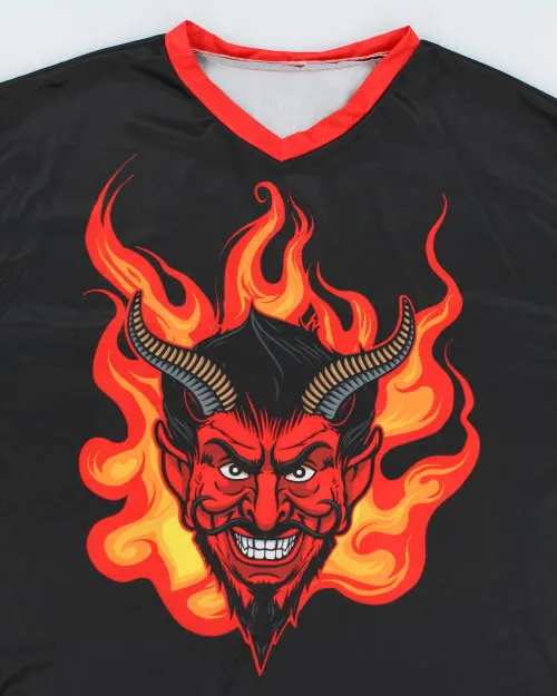 Vintage 2000's Satan Graphic Longsleeve Jersey - XXL sold by Rokit product image thumbnail 3